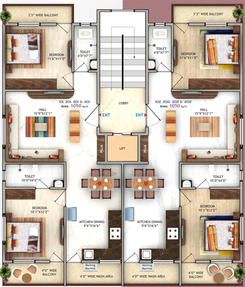Floor Plan of Ganraya Parv Enclave in Dabha, Nagpur - Image 118171