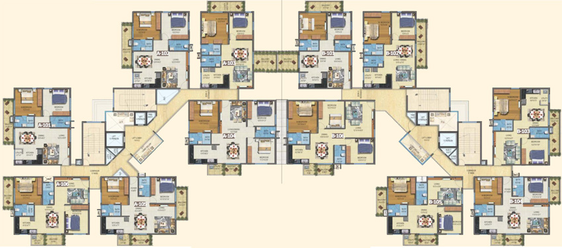 Floor Plan of Columbia Belleza in JP Nagar, Bangalore - Image 198876