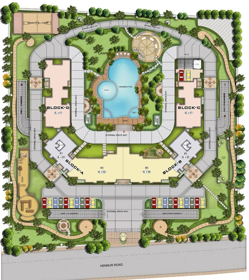 Master Plan of Sattva Gold Summit in Hennur Road, Bangalore - Image 198937