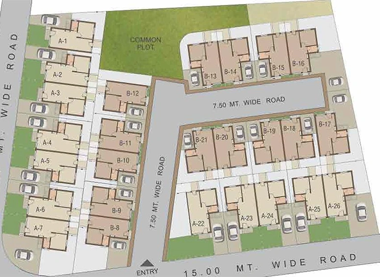 Master Plan of JD Shree Rang Villa in New Karelibaug, Vadodara - Image 199013