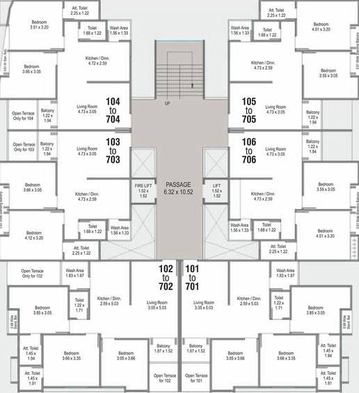 Floor Plan of Rama Shree Hari Imperia in Kapurai, Vadodara - Image 199040