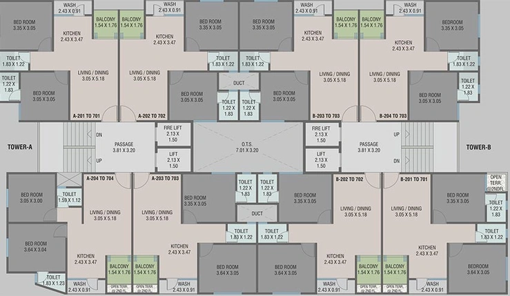Floor Plan of Shree Govardhan Heights in Koyali, Vadodara - Image 199097