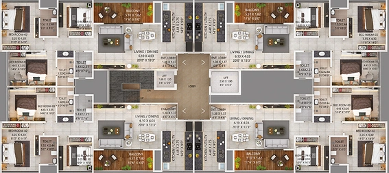 Floor Plan of Majestique Vriddhi in Bibwewadi, Pune - Image 199139