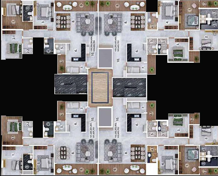 Floor Plan of Manisha 64 Hills in Bavdhan, Pune - Image 199145