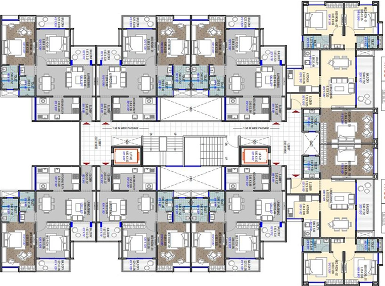 Floor Plan of Menlo Joywoods in Bavdhan, Pune - Image 199154