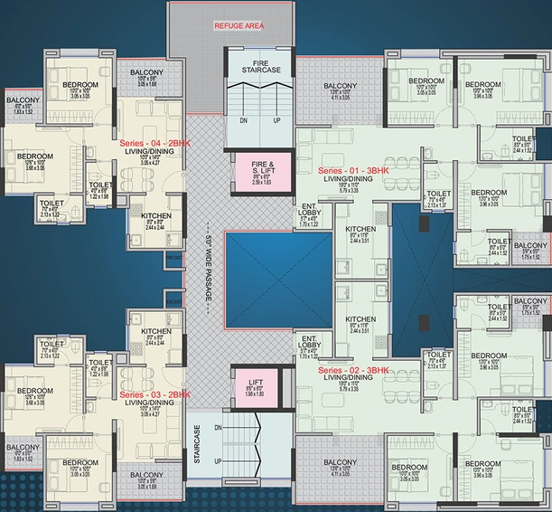 Floor Plan of Millennium Amara in Mamurdi, Pune - Image 199161
