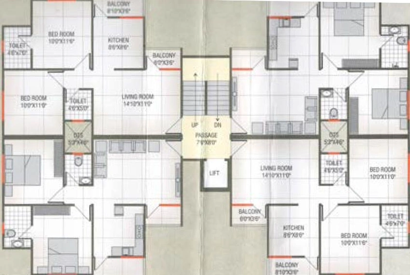 Floor Plan of Shree Pramukh Residency in Padra, Vadodara - Image 199289