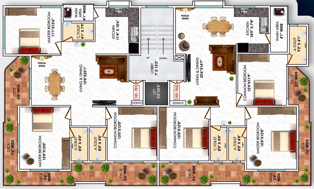 Floor Plan of Ganraya Kanika Residency in Manish Nagar, Nagpur - Image 118229