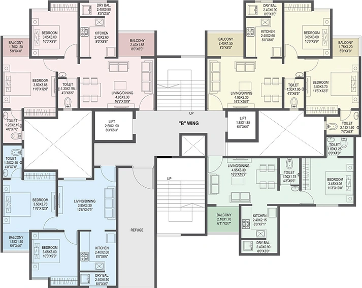 Floor Plan of Primal Pride in Moshi, Pune - Image 199346