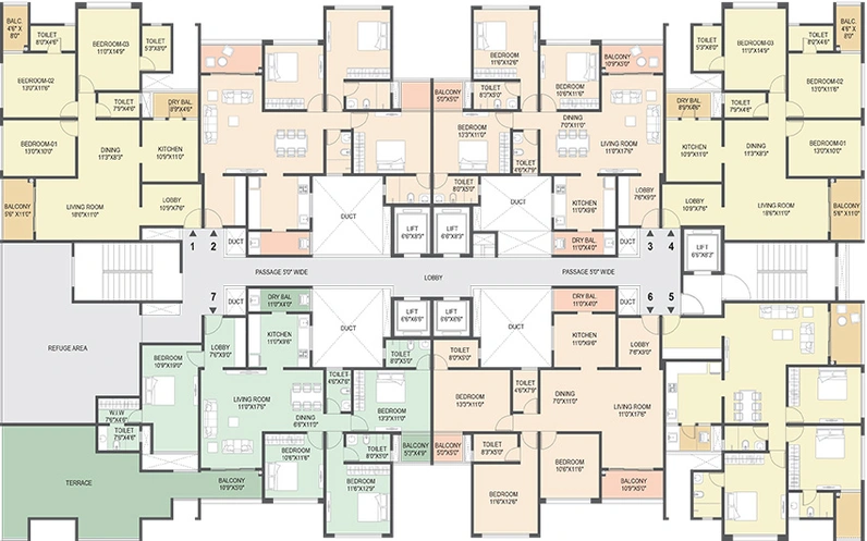 Floor Plan of Pyramid Crown 8 in Balewadi, Pune - Image 199395