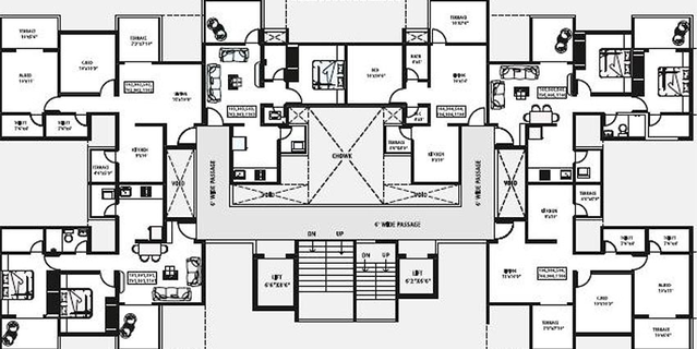 Floor Plan of Raghvendra Aakashvedh in Chikhali, Pune - Image 199422
