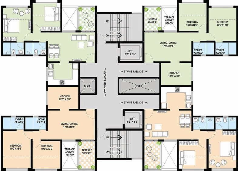 Floor Plan of Rama Metro Life Optima in Tathawade, Pune - Image 199462
