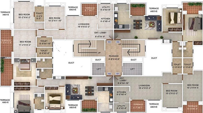Floor Plan of Kool Homes Panchamrut in Ambegaon, Pune - Image 199476