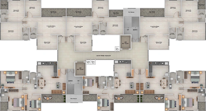 Floor Plan of SAH Santiago Skyland in Kiwale, Pune - Image 199535