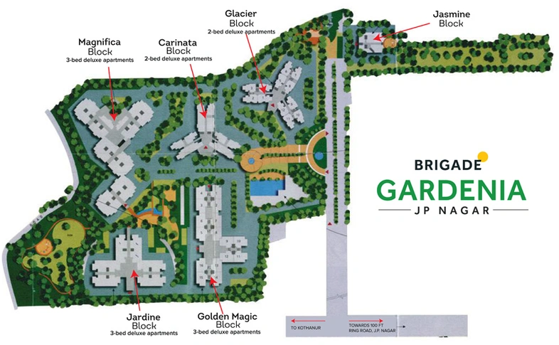 Master Plan of Brigade Gardenia in JP Nagar, Bangalore - Image 199590