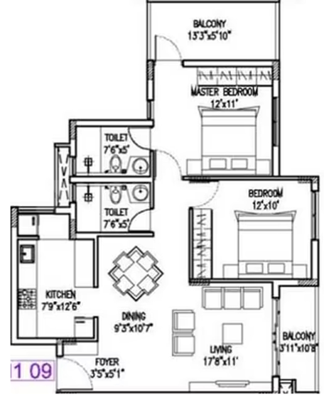 2 BHK Flat in Godrej E City in Electronic City, Bangalore - Image 825816