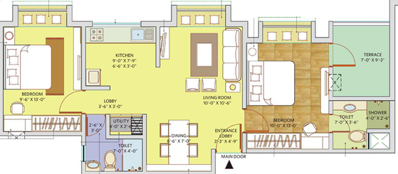 2 BHK Flat in Patel Smondoville in Electronic City, Bangalore - Image 825827