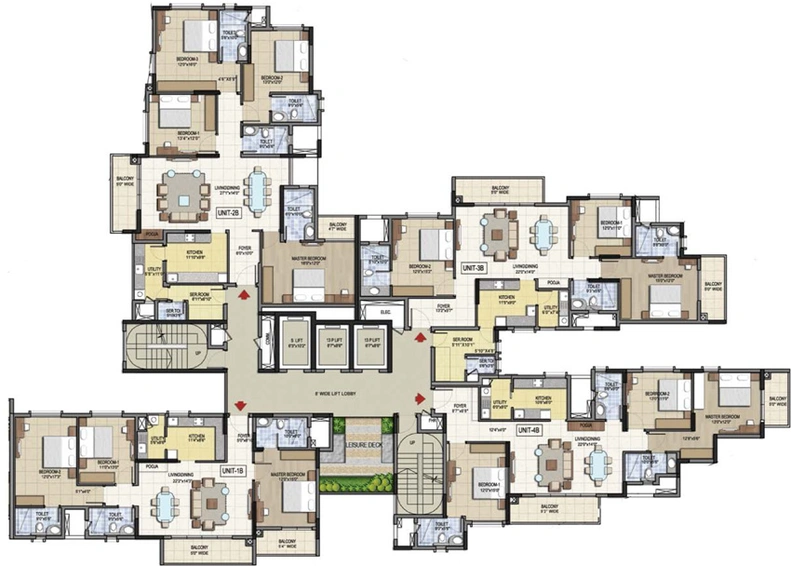 Floor Plan of Aparna Elina in Yeshwanthpur, Bangalore - Image 199671