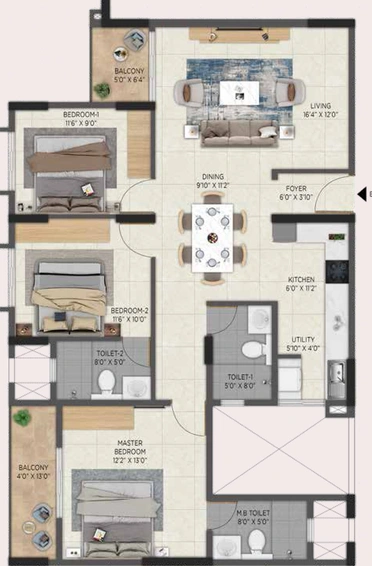 3 BHK Flat in Arattukulam Aratt Avant Twilight in Hoskote, Bangalore - Image 825833