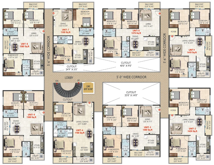 Floor Plan of RT Ragam Melodies in Begur, Bangalore - Image 199709