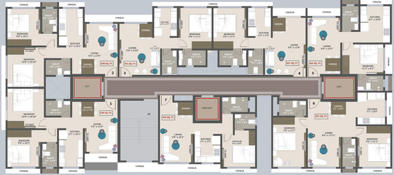 Floor Plan of Adityaraj Signature in Vikhroli East, Mumbai - Image 31631