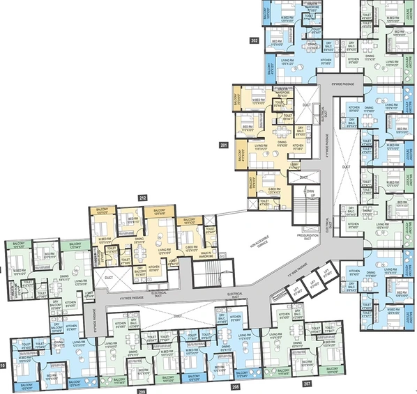 Floor Plan of Uday Royal Park in Kiwale, Pune - Image 199809