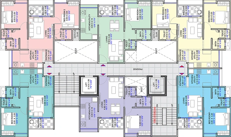 Floor Plan of Global Pranam in Bhugaon, Pune - Image 199839