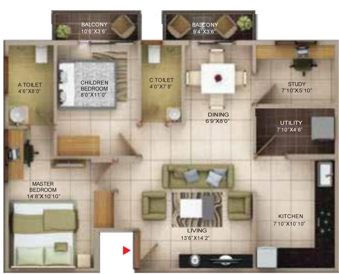 2.5 BHK Flat in Laasya Pride in Electronic City, Bangalore - Image 825890