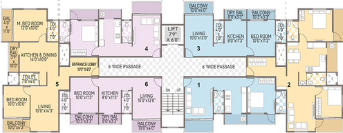 Floor Plan of Mahalaxmi Sky Homes in Tathawade, Pune - Image 199937