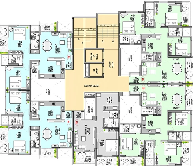 Floor Plan of Badhekar Harshada in Kothrud, Pune - Image 199943
