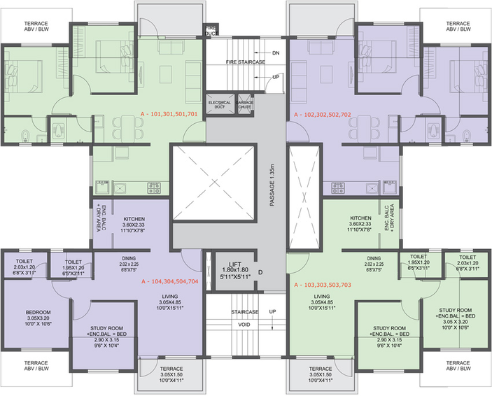 Floor Plan of SM Eva Homes in Chikhali, Pune - Image 116083