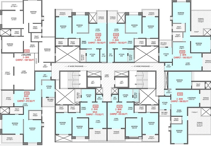 Floor Plan of Badhekar Keshar in Kothrud, Pune - Image 199963