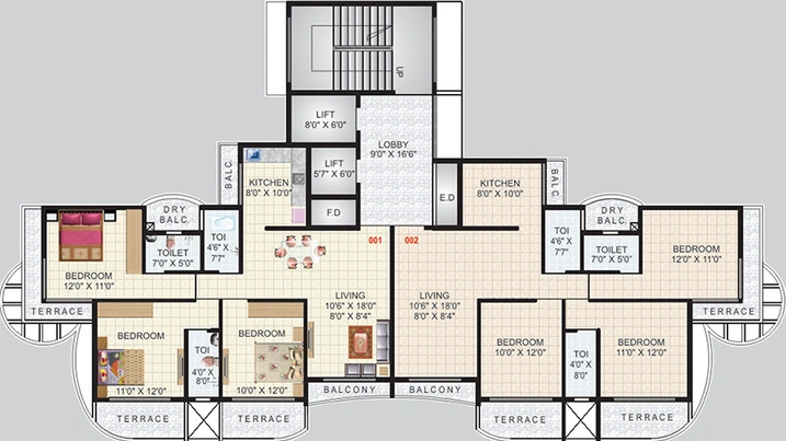 Floor Plan of Nagpal Kritika Jewels in Ulwe, Navi Mumbai - Image 199968