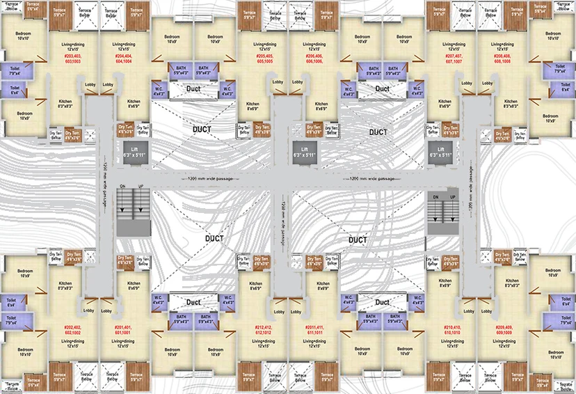 Floor Plan of Namo Memories 90 Apartment in NIBM, Pune - Image 199993