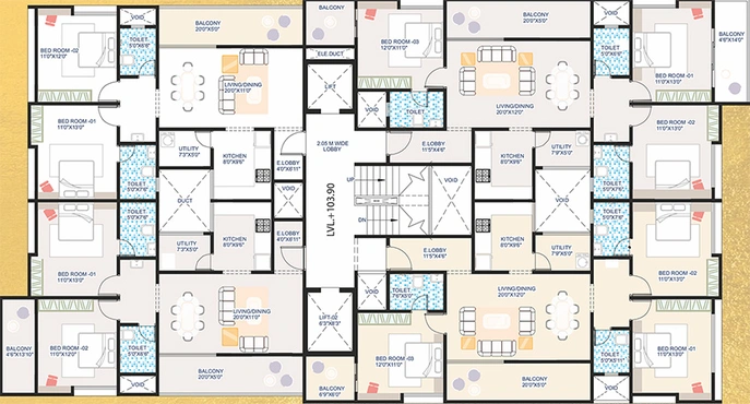 Floor Plan of Raichandani The Shwet in Baner, Pune - Image 200014