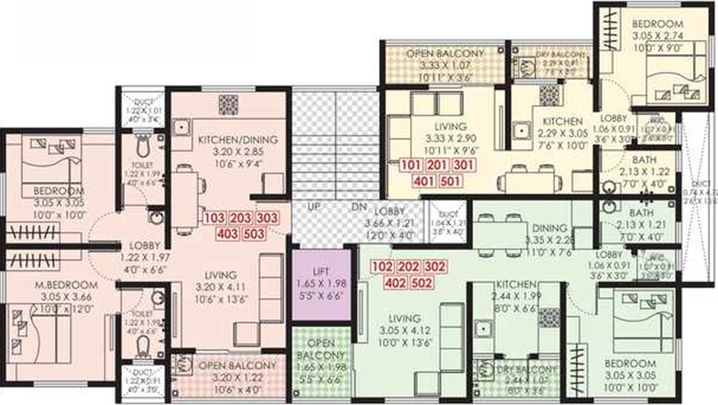 Floor Plan of Swayam Vrindavan in Dhayari, Pune - Image 200063
