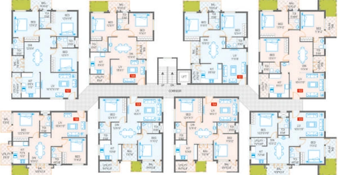 Floor Plan of Aryav Crosswinds in Horamavu, Bangalore - Image 200083