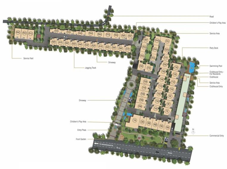 Master Plan of Donata County in Jalahalli, Bangalore - Image 200109