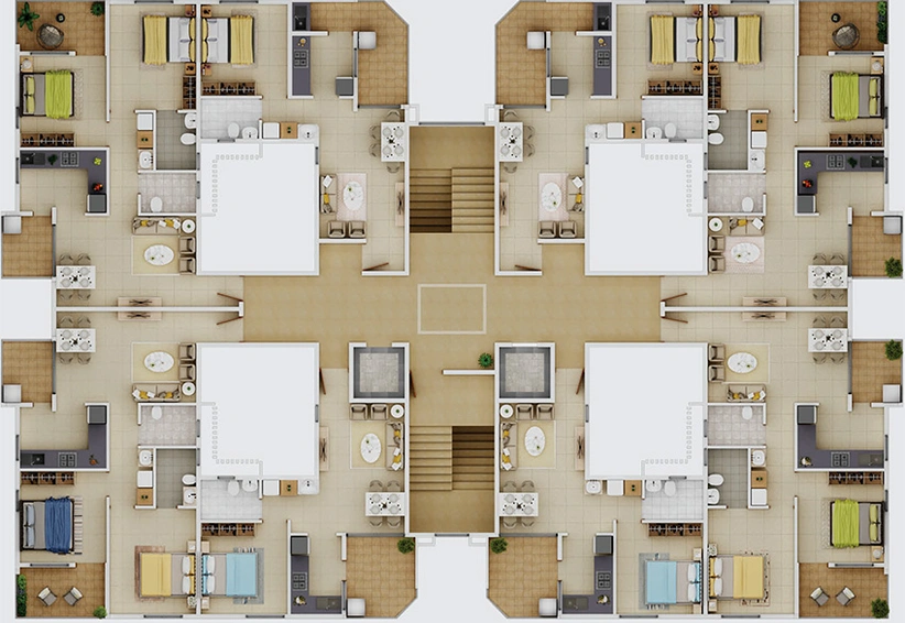 Floor Plan of Vikas V Axis in Wagholi, Pune - Image 200195