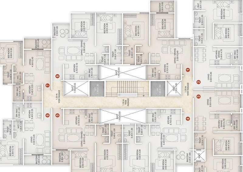 Floor Plan of Akshay Shrushti in Sadashiv Peth, Pune - Image 200216