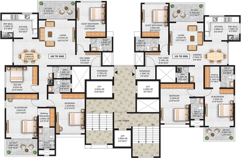 Floor Plan of Virkar Seven in Baner, Pune - Image 200224