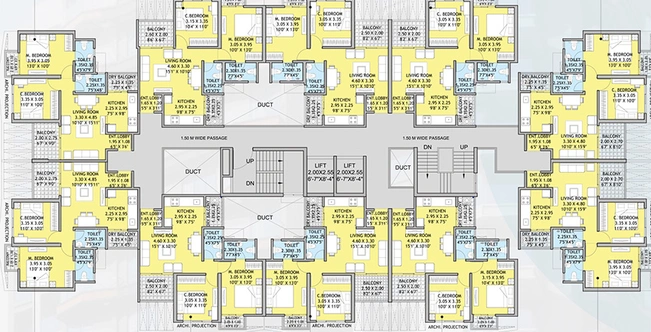 Floor Plan of Wellwisher Abode in NIBM, Pune - Image 200260