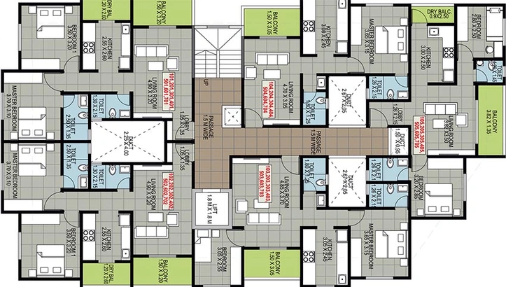 Floor Plan of AB Sparkline Residency in Charholi, Pune - Image 200275