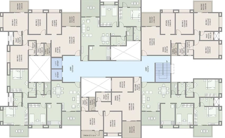 Floor Plan of Dharmavat Sunder Srushti in Wadgaon, Pune - Image 200289