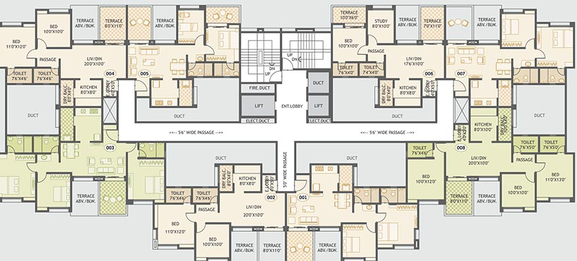 Floor Plan of Guardian Hill Shire in Wagholi, Pune - Image 200324