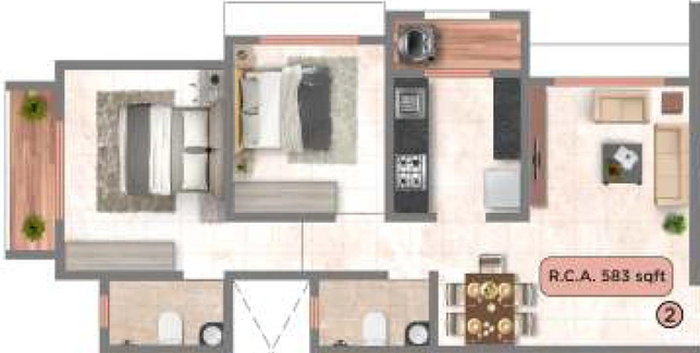 2 BHK Flat in Savaliya Heights in Mira Road East, Thane - Image 756963