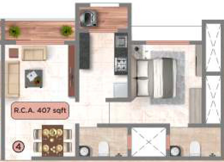1 BHK Flat in Savaliya Heights in Mira Road East, Thane - Image 756962