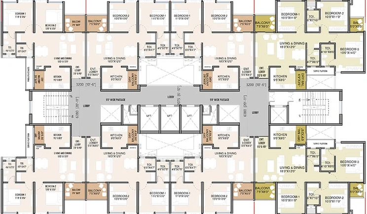 Floor Plan of Rahul Downtown 2 in Tathawade, Pune - Image 200374