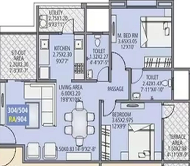 2 BHK Flat in RR Riddhi Siddhi Avenue in Wakad, Pune - Image 826108