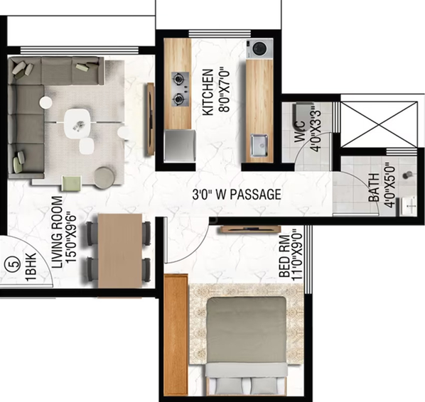 1 BHK Flat in Rifaa Sukoon Residency in Neral, Thane - Image 759703